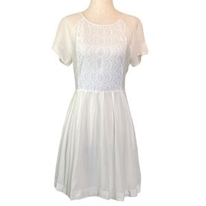 Madewell White/Cream Silk Summer Dress Size 4